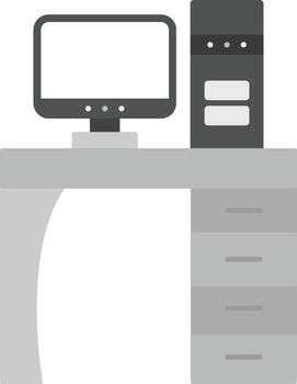 Computer Table Vector Icon