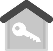 icono de vector de llave de casa