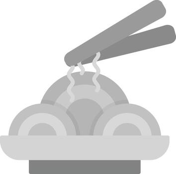 almohadilla tailandés vector icono