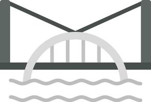 icono de vector de puente de agua