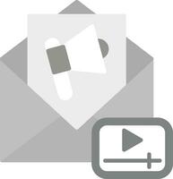 correo electrónico vídeo márketing vector icono