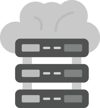 Cloud Database Vector Icon