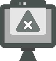 icono de vector de alerta de advertencia