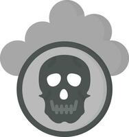 infectado nube vector icono