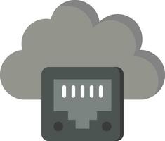 nube ethernet vector icono