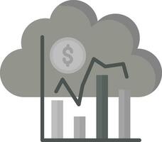 Cloud Statistics Vector Icon