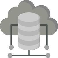 icono de vector de base de datos en la nube