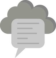 Cloud Message Vector Icon