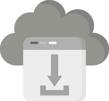 icono de vector de descarga de nube