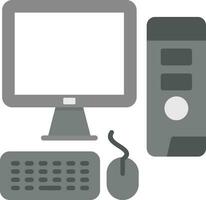 Computer Workstation Vector Icon