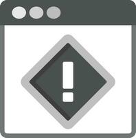 Web Warning Vector Icon