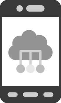 Mobile Cloud Vector Icon