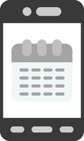 Mobile Calendar Vector Icon