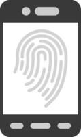 Mobile Fingerprint Vector Icon