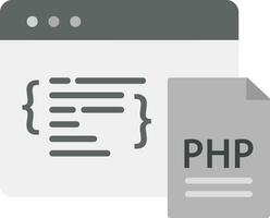 icono de vector de codificación php