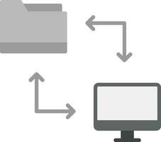 Online File Transfer Vector Icon