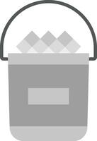 Ice Bucket Vector Icon