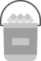 Ice Bucket Vector Icon