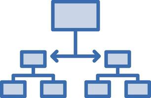 Labeled Hierarchy Vector Icon