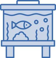 pescado tanque vector icono