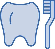 Cleaning Tooth with Brush Vector Icon