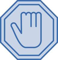 icono de vector de señal de stop