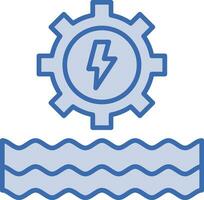 icono de vector de energía hidroeléctrica