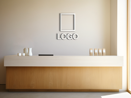 Logo Mockup Brand Identity Design AI Generative background psd