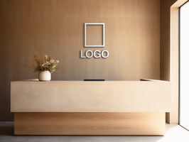 Logo Mockup Brand Identity Design AI Generative background psd
