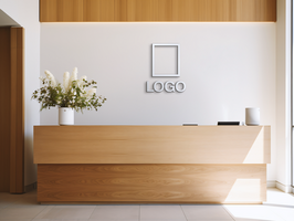 Logo Mockup Brand Identity Design AI Generative background psd