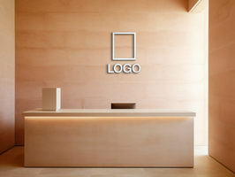 Logo Mockup Brand Identity Design AI Generative background psd