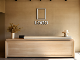 Logo Mockup Brand Identity Design AI Generative background psd