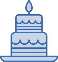 Two Layered Cake Vector Icon