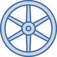 Wooden Wheel Vector Icon