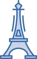 icono de vector de torre eiffel