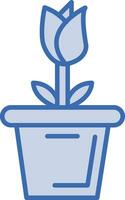 Large Flower Pot Vector Icon