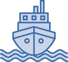 icono de vector de barco