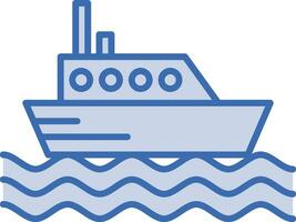 icono de vector de barco de ferry