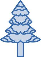 Snow Covered Tree Vector Icon