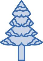 Snow Covered Tree Vector Icon