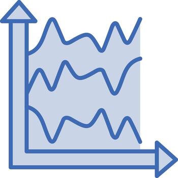 Multiple Line Graph Vector Icon