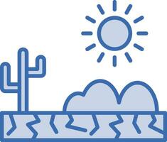 Desert Hot Weather Vector Icon