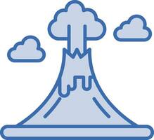 Volcano Landscape Vector Icon