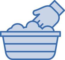 Hand Washing Clothes Vector Icon