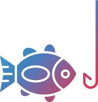 Hooked Fish Vector Icon