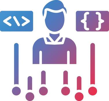 programación habilidades vector icono