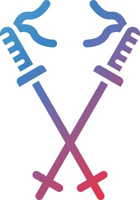 Trekking Poles Vector Icon