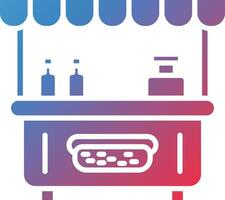 Hot Dog Stall Vector Icon