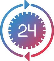 24 Hours Service Vector Icon