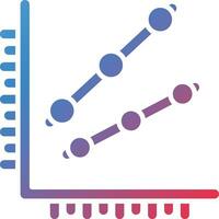 Line Graph Vector Icon